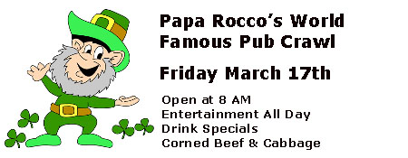 Papa Rocco's Pub Crawl